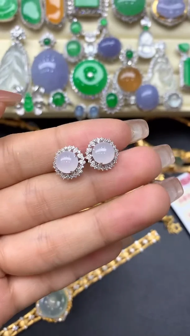 颈饰18K金镶嵌翡翠264-中国好珍宝