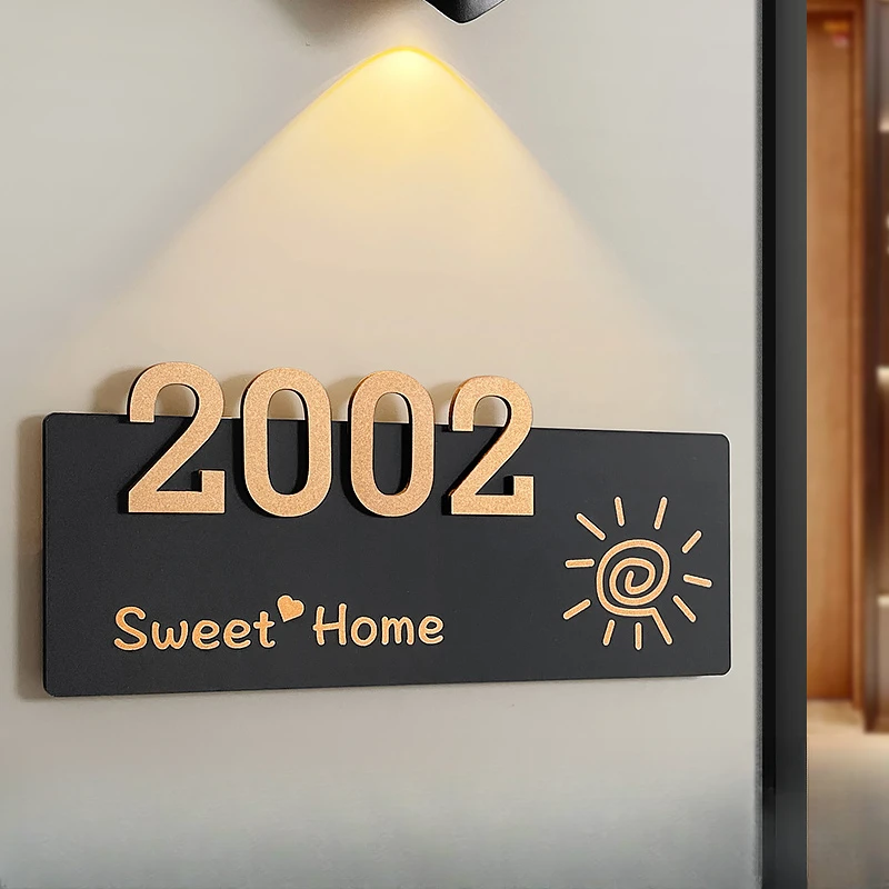 亚克力门牌号码牌家用门牌号高级感定制入户门装饰创意别墅室外民