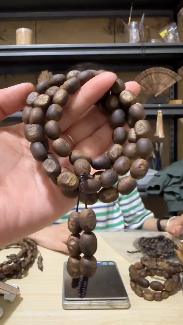 手串沉香15号棋楠留疤多圈手串29克+