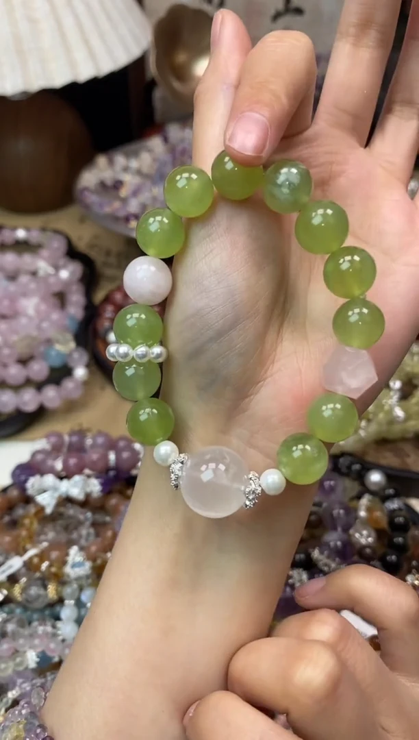 【闪购商品】岫玉手饰未镶嵌3070手串