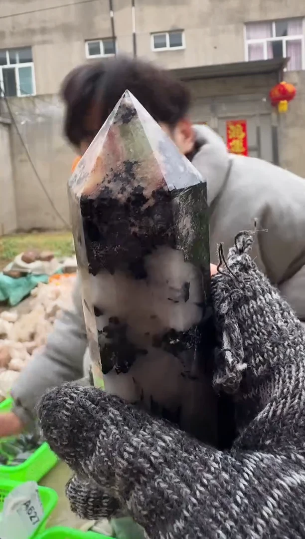 【闪购商品】水晶摆件未镶嵌水墨丹青bx柱子  626