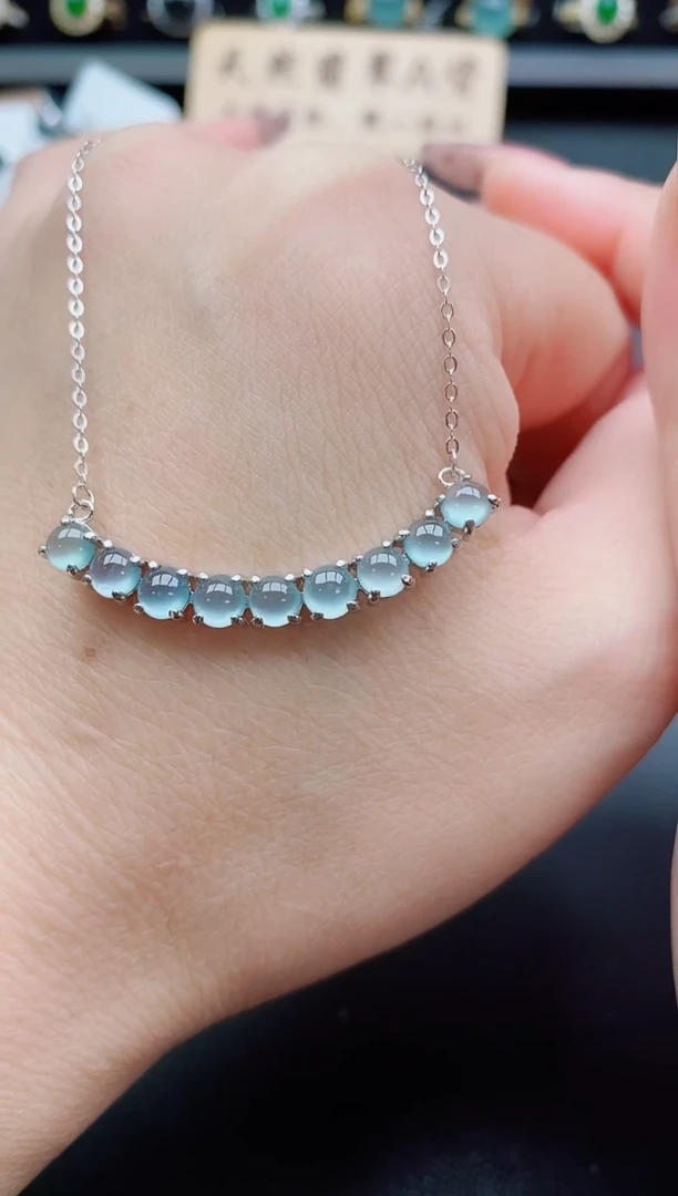 套链银S925镶嵌翡翠1