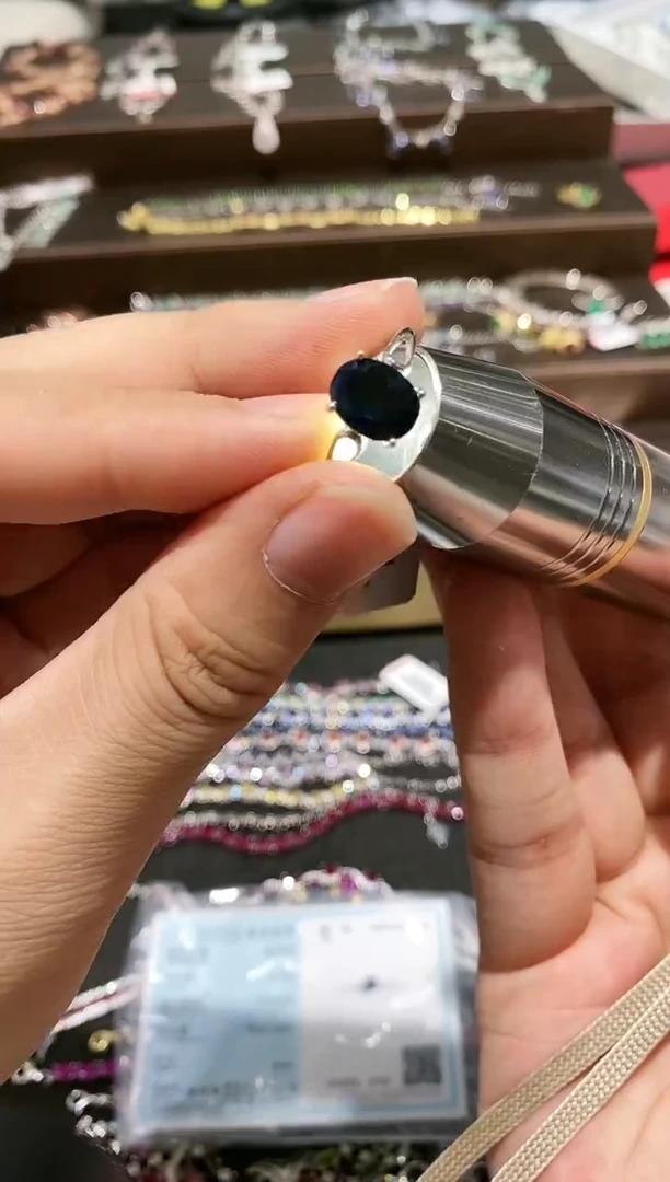 【闪购商品】蓝宝石戒指银S925镶嵌戒指