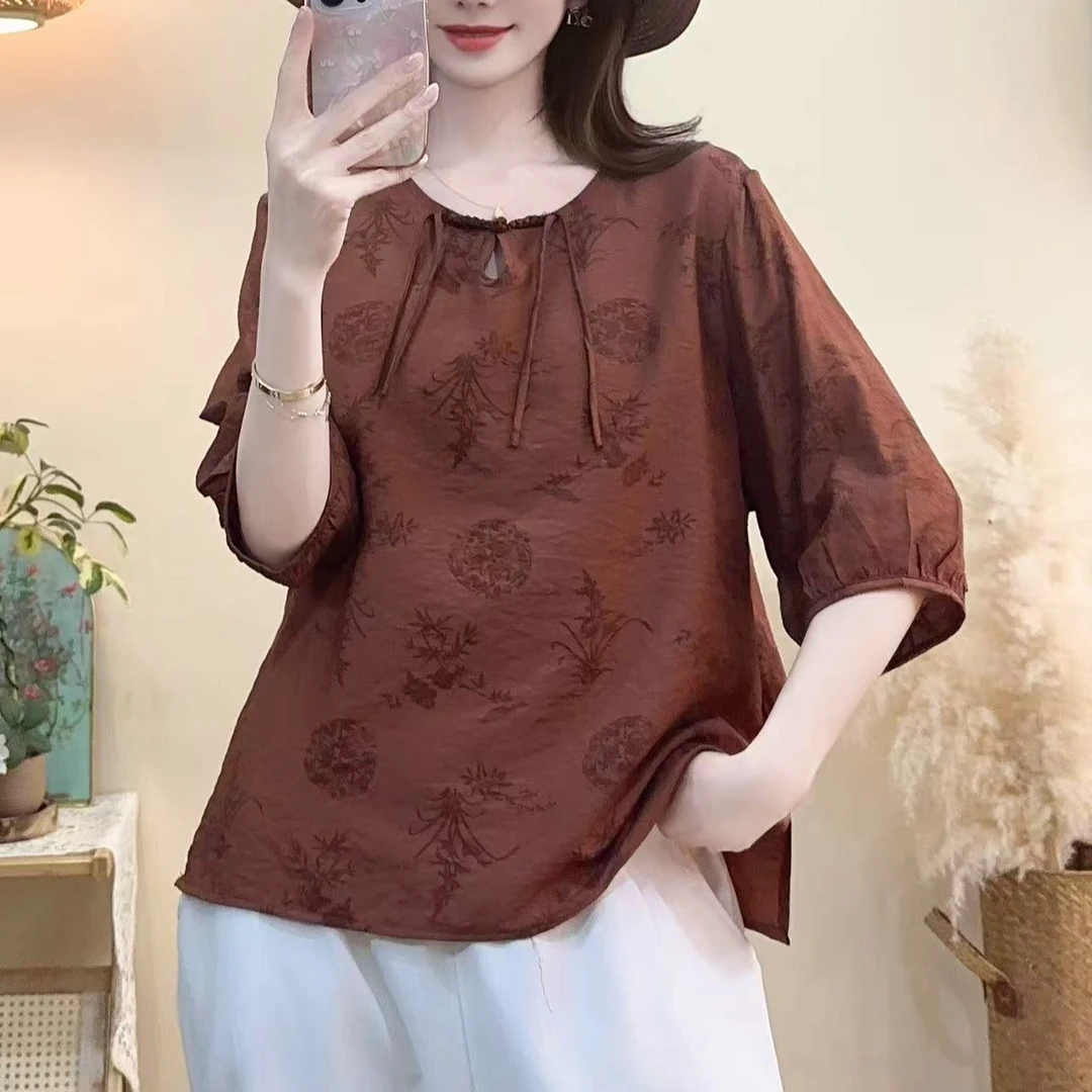 7308新款夏季洋气减龄气质显瘦小衫QZ