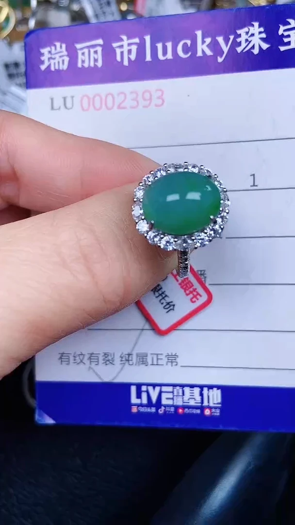 颈饰银S925镶嵌翡翠2393