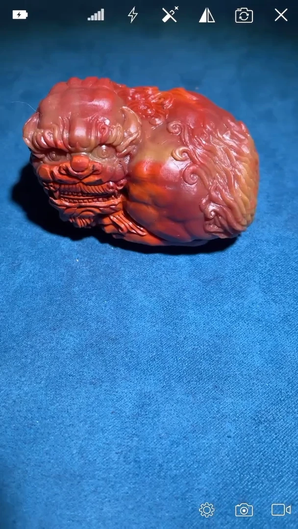 定制南红玛瑙HXT 祥狮献瑞把件/摆件 毛货抛光