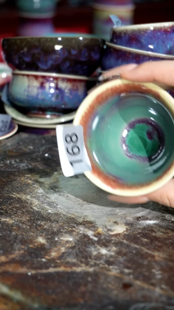 摆件精品窑变钧瓷茶器