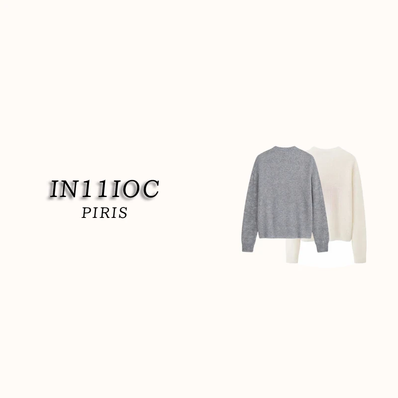 蝴蝶印花羊毛套头设计师款式轻奢毛针织衫251161