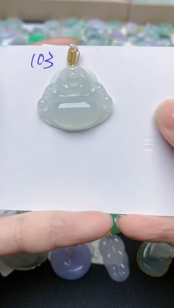 【闪购商品】翡翠颈饰18K金镶嵌天然翡翠A货