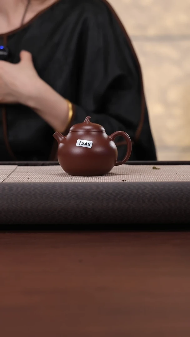 【闪购商品】紫砂茶壶1245 徐安娇 底槽清 茄瓜170cc