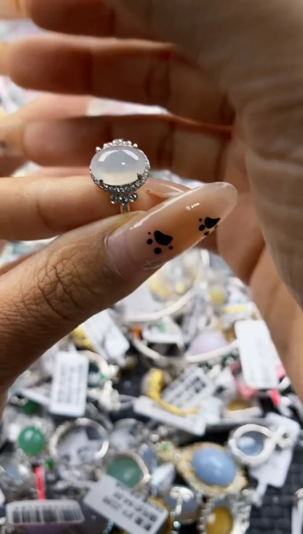 翡翠戒指银S925镶嵌1111111   1