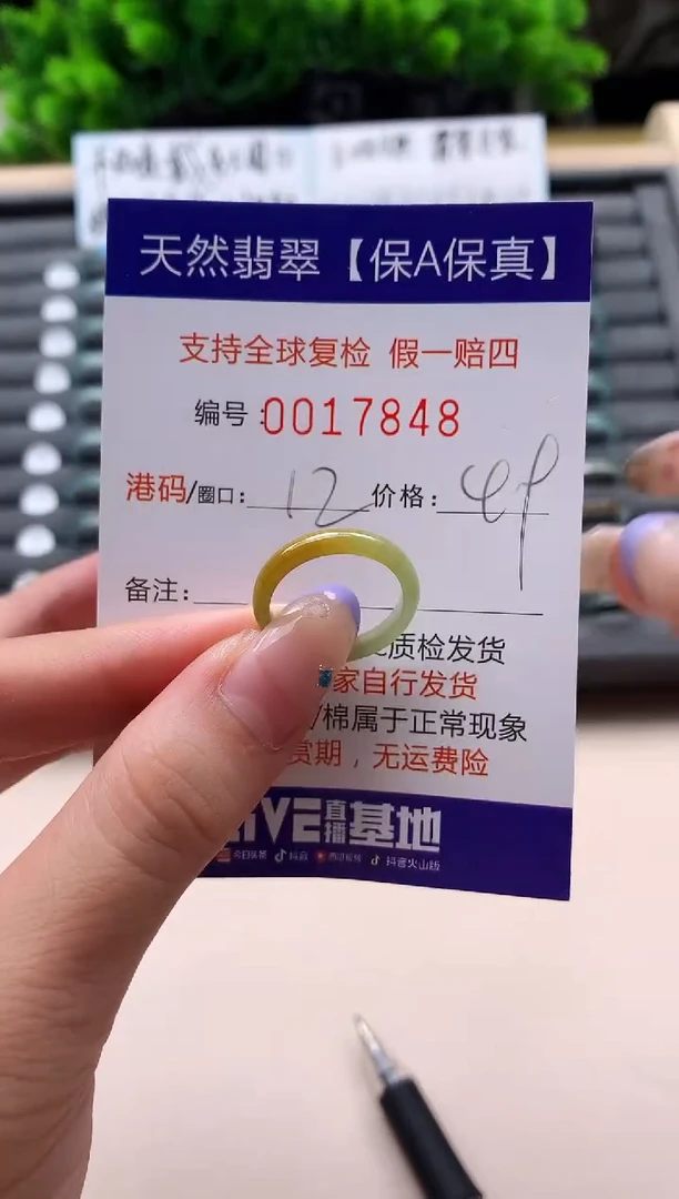 未镶嵌戒指翡翠天然  17848