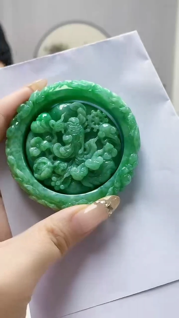 未镶嵌定制翡翠5145DD-毛货套镯（55圈）95