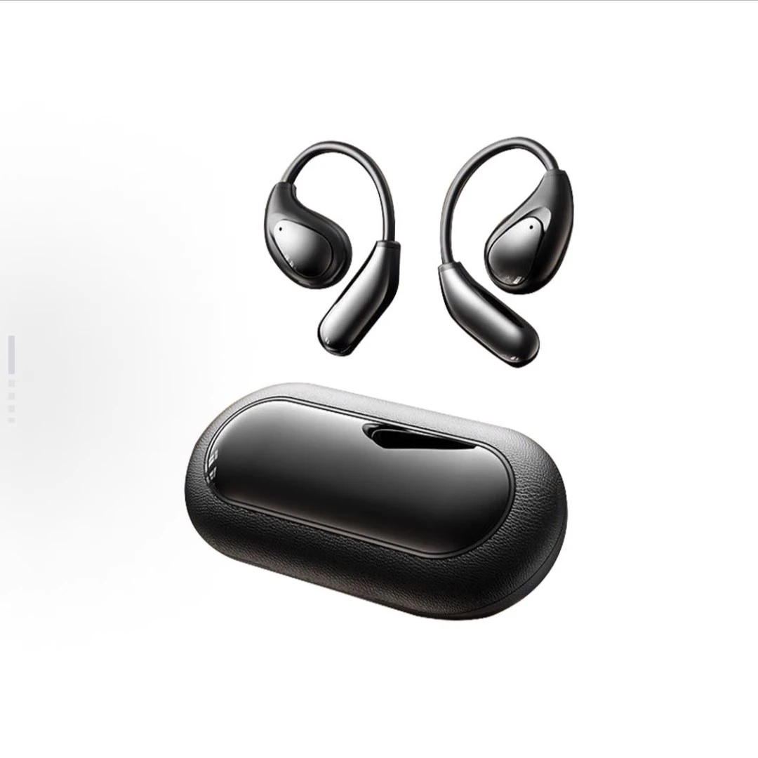 TA340黑色开放式真无线蓝牙耳机 蓝牙5.4挂耳式耳机 日用耳机