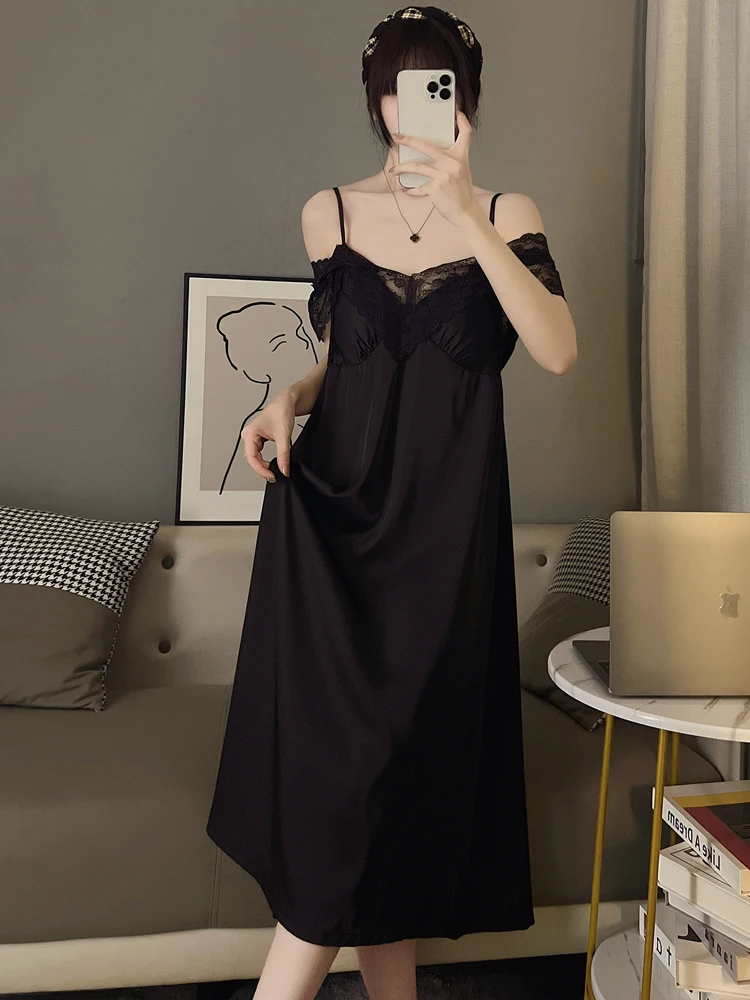 新款冰丝睡衣2025夏季女士爆款带胸垫性感纯欲风高级感宽松家居服