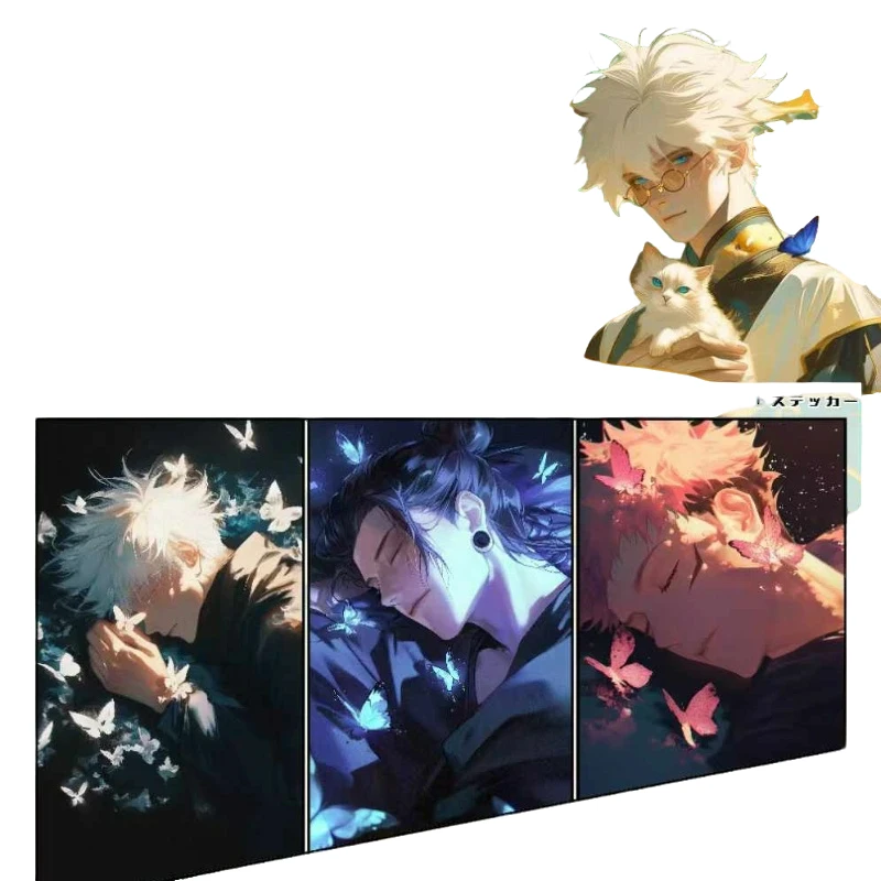 【平拆】大白兔潮玩  二弹咒术回战磁吸水晶砖冰箱贴系列盲盒 代拆