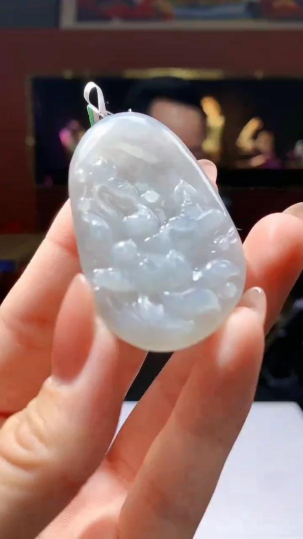 【闪购商品】定制翡翠未镶嵌1034hm-毛货挂件14