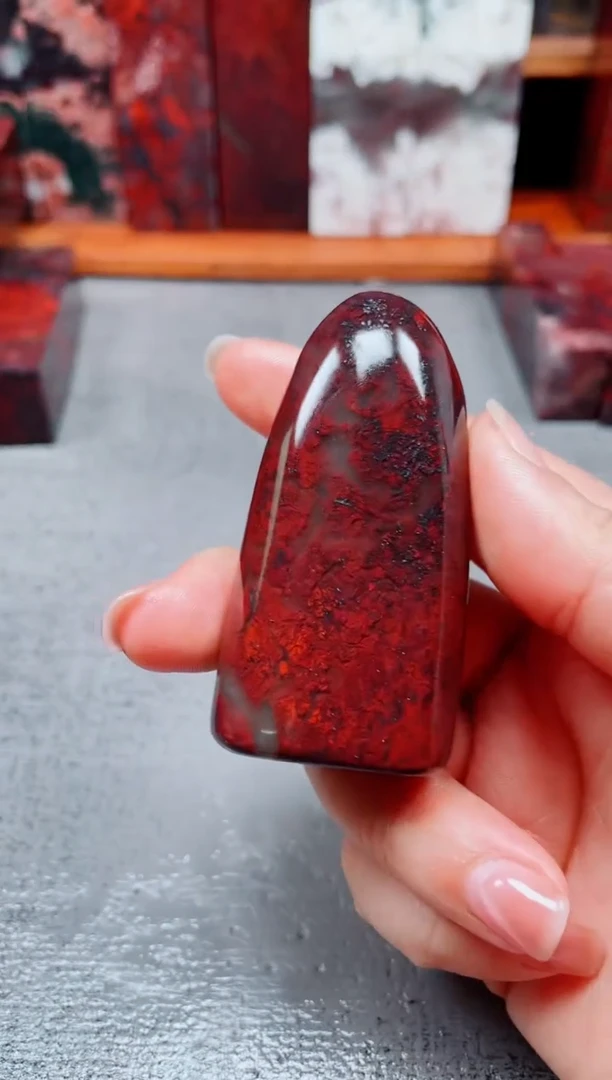 玉桂林鸡血玉素章--42