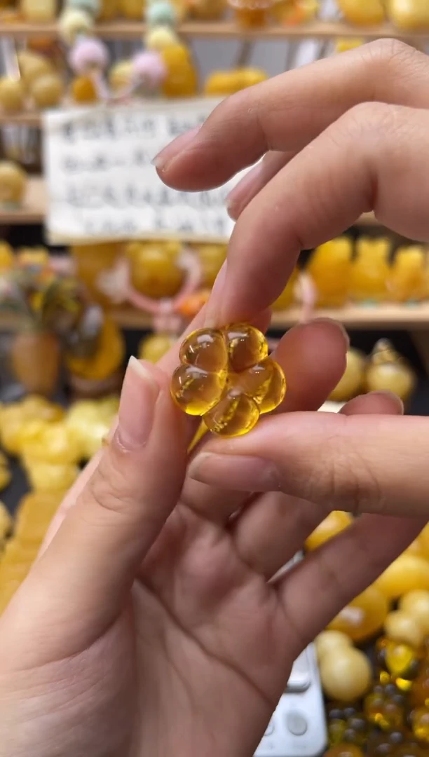 琥珀未镶嵌珠宝奇石059琥珀蜜蜡微瑕坑