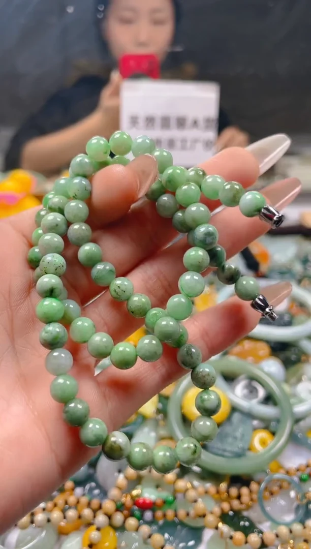 【闪购商品】翡翠颈饰未镶嵌7-8MM/Y/翡翠A货一图一物