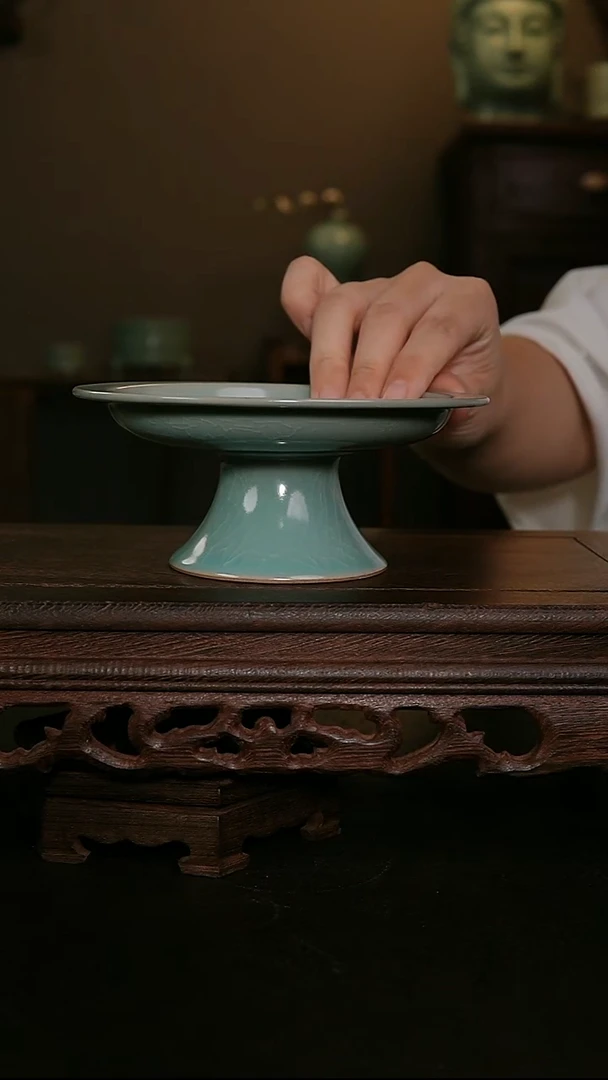 摆件仿古手工高足果盘
