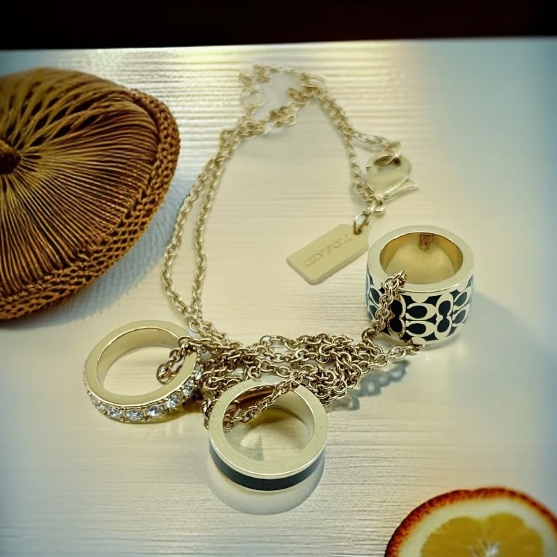 95新 COACH/蔻驰 金色项链 1741 2812