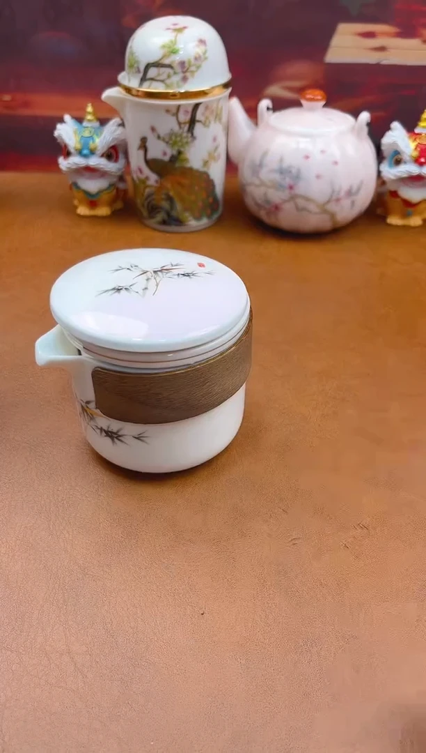陶瓷茶具摆件旅行套组