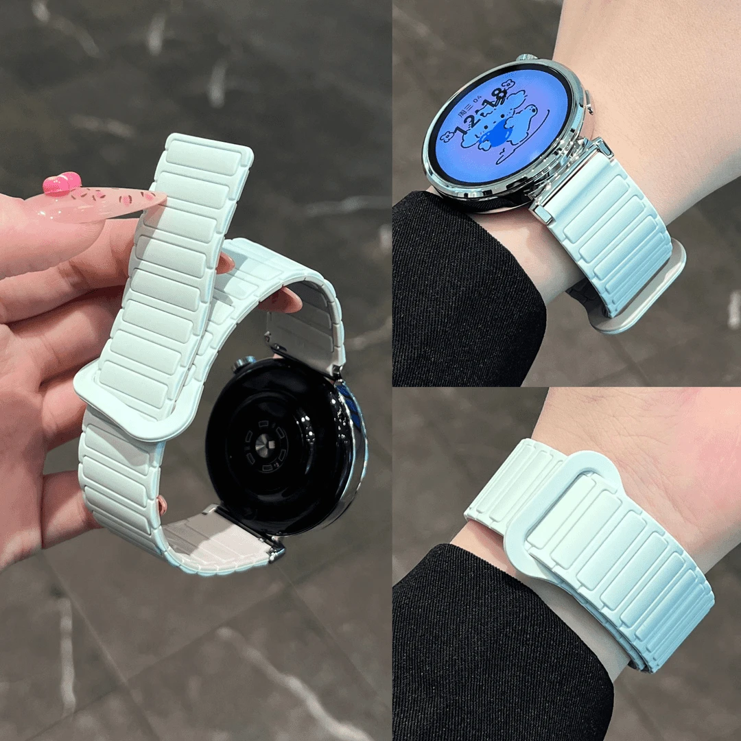 适用华为gt5手表表带gt6新款工装硅胶磁吸gt4女款watch5运动gt3男