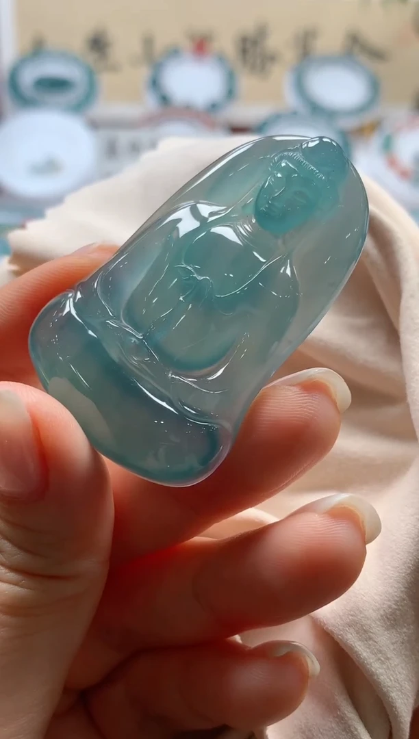 定制翡翠未镶嵌戚****粉0432393455（观音）