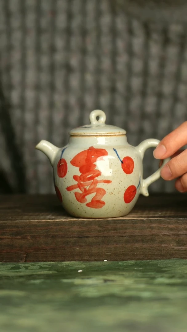 陶瓷青诗集手工手绘瓷器