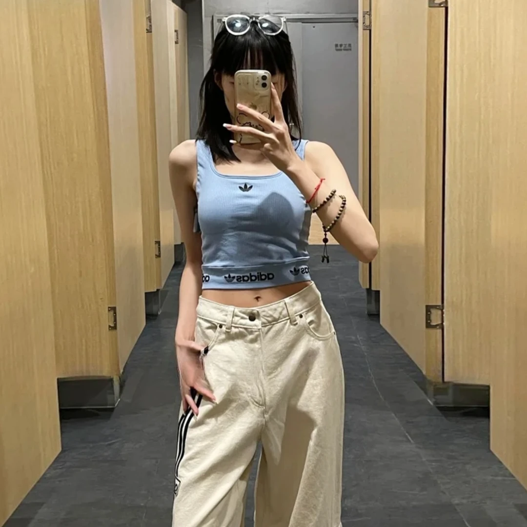 adidas阿迪达斯2025女子WAISTBAND TANK休闲背心KB6422