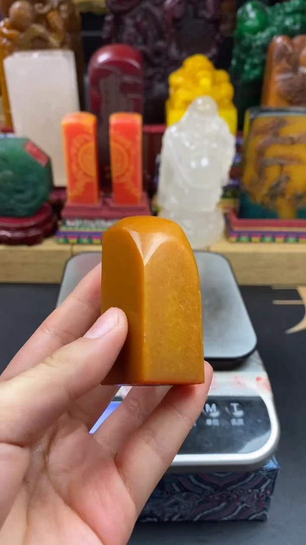 寿山石印石田黄方章 平安喜乐