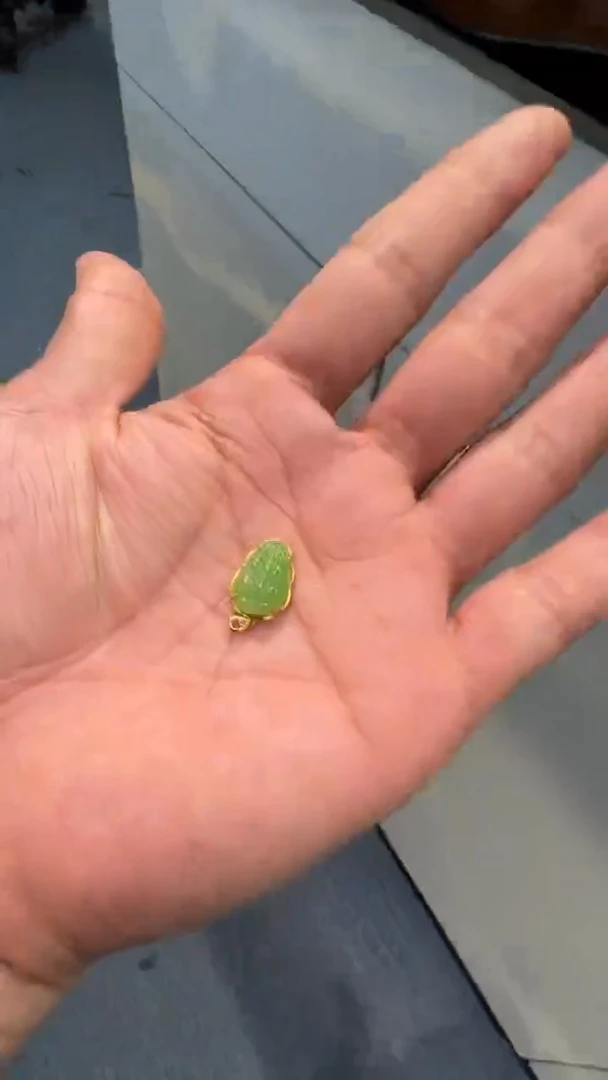 【闪购商品】和田玉吊坠18K金镶嵌和田玉吊坠多样性发货拍一发一