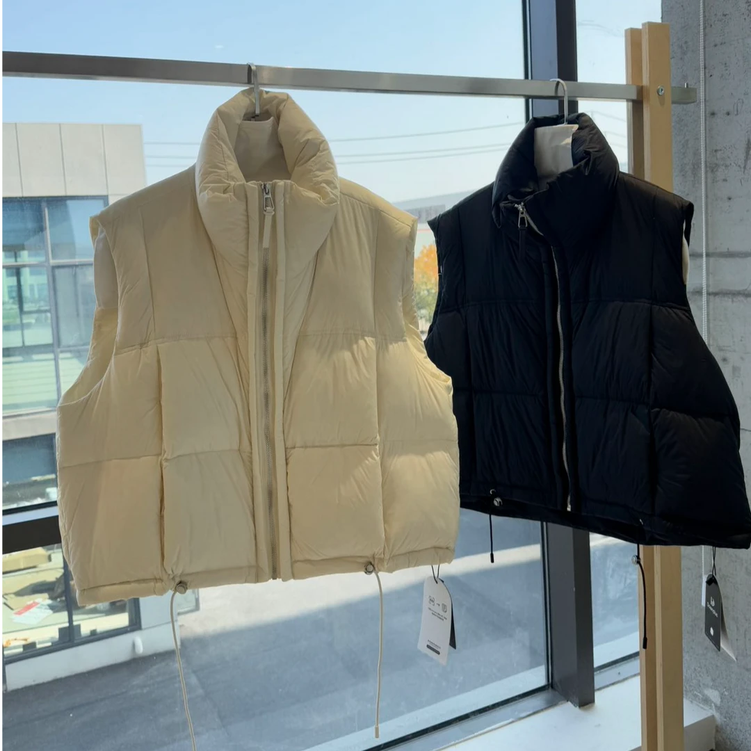 ANSEVEN/高克重90白鸭绒温暖冬日穿搭叠穿叠搭立领羽绒马甲外套