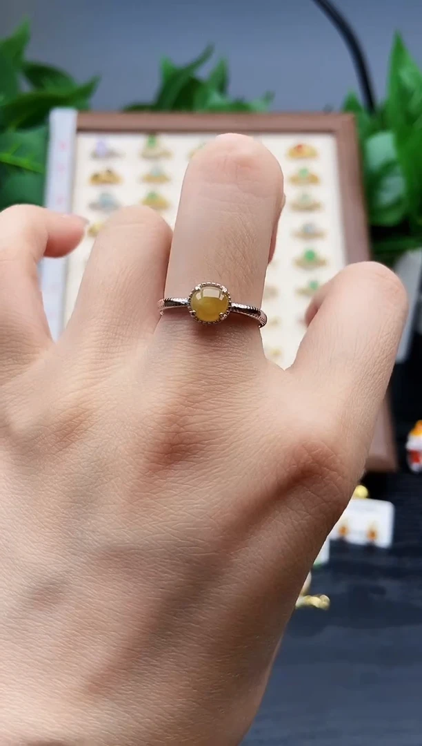 银S925镶嵌戒指翡翠12