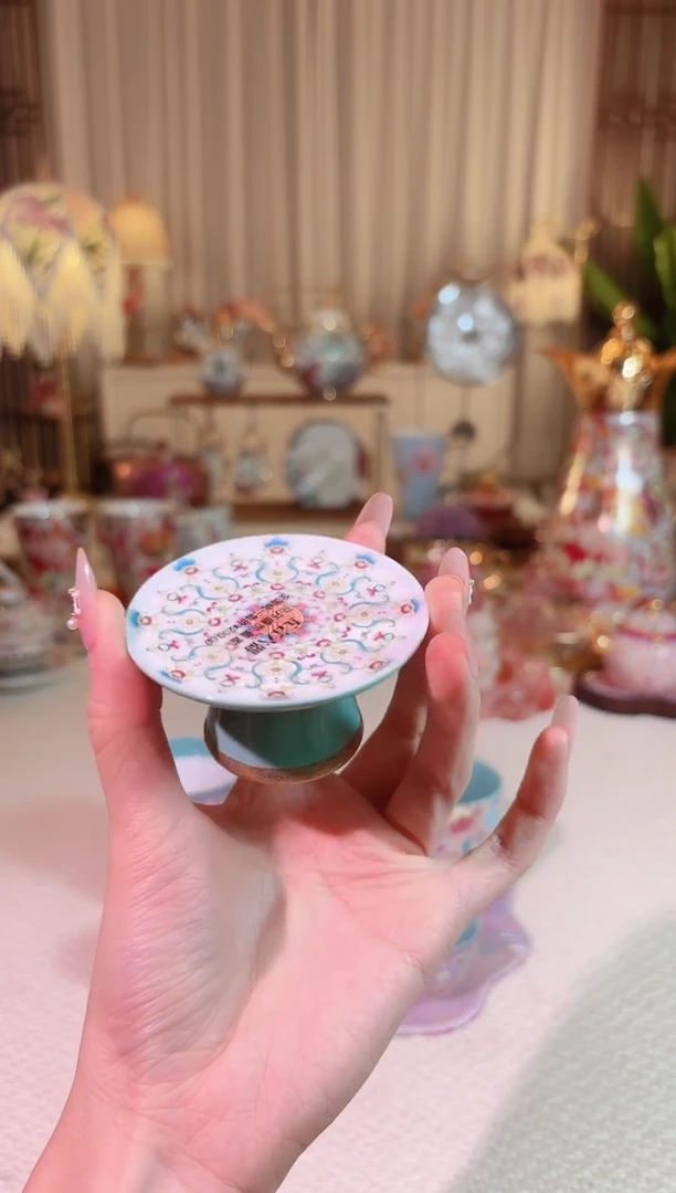 【闪购商品】瓷花开盛世-高脚盖置