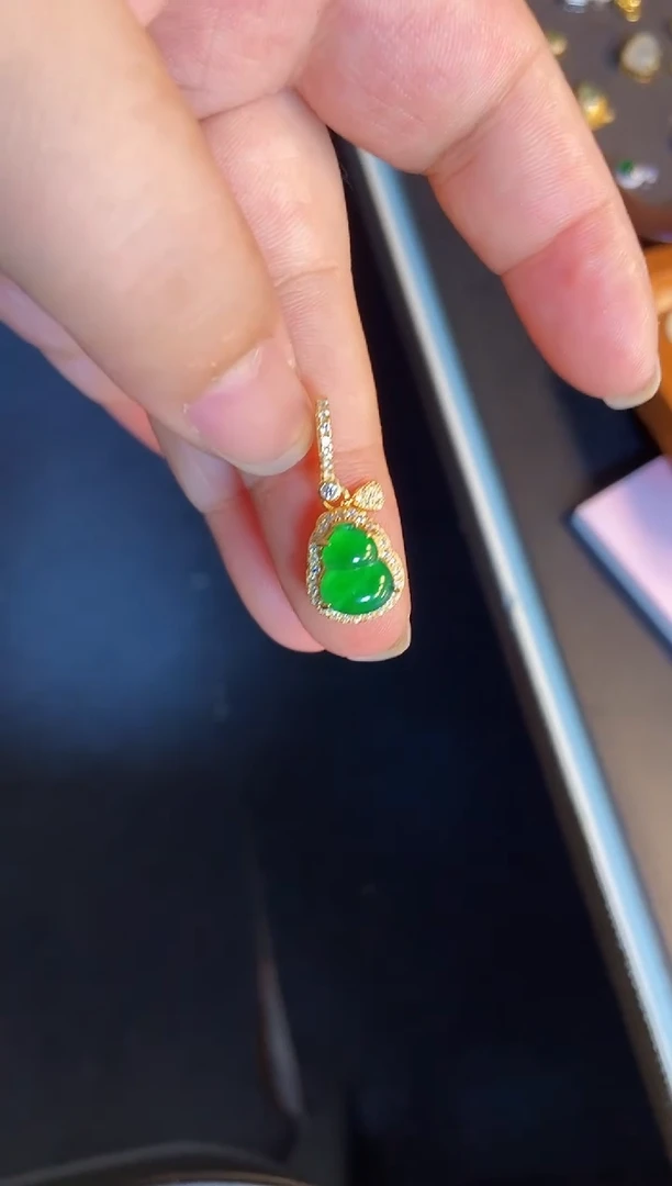 吊坠(不含链)银S925镶嵌翡翠1