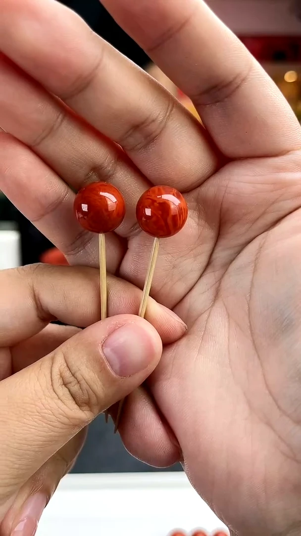 南红玛瑙卡13瓦西火焰单珠-多样性发一件未镶嵌一件16