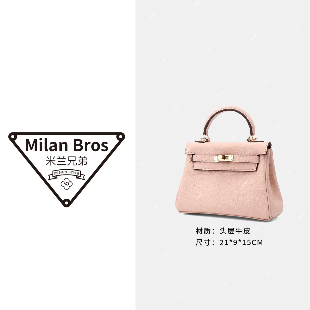 【米兰兄弟】头层牛皮中古小凯原创设计手工定制真皮女包
