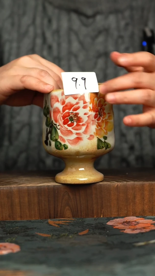 杯釉下彩手工手绘同款陶器