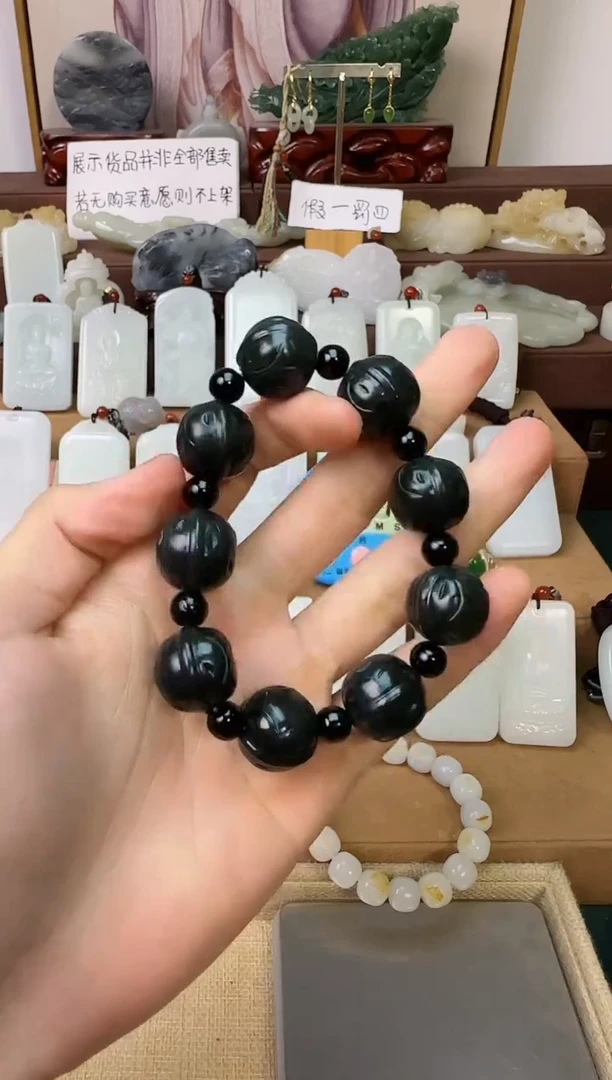 和田玉未镶嵌颈饰n*n手串