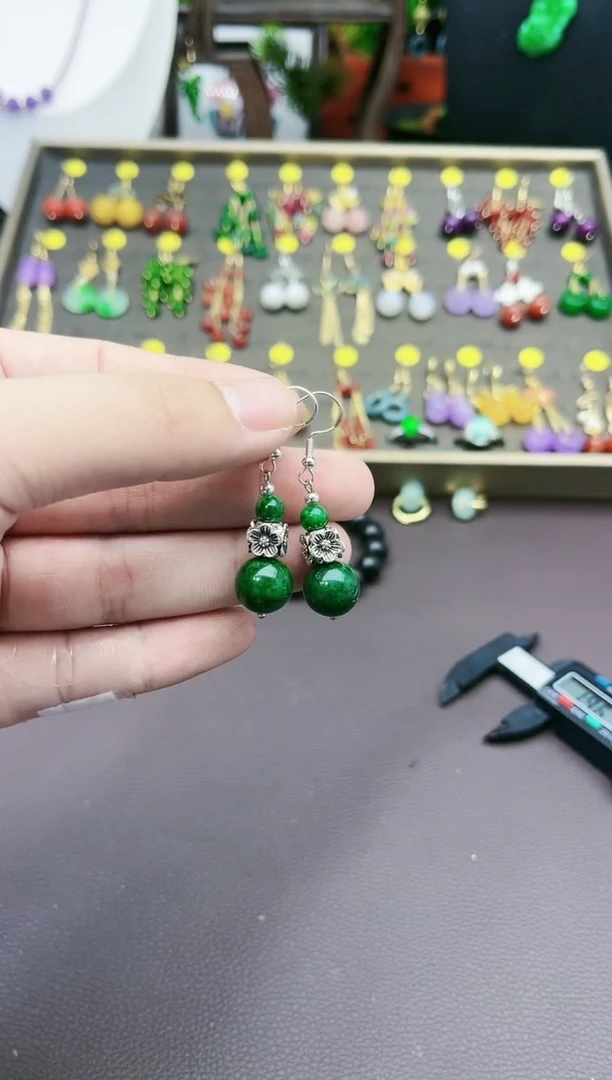 【闪购商品】玛瑙/玉髓耳钉银S925镶嵌413000