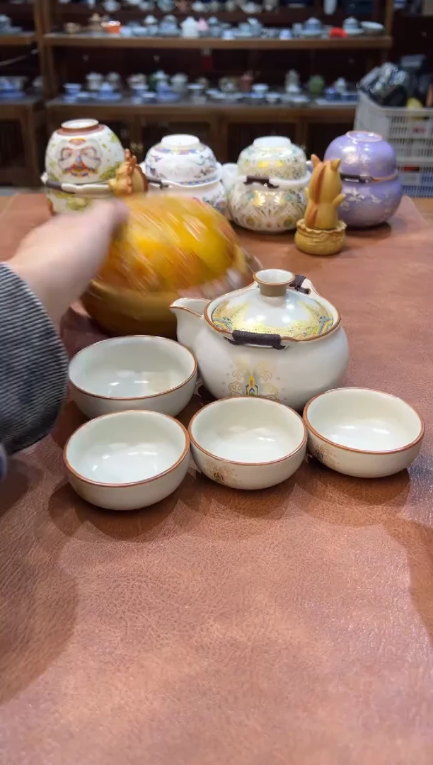 真的很便宜会开片的旅行茶具