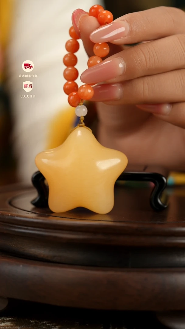 云南石金田黄雕刻：星星