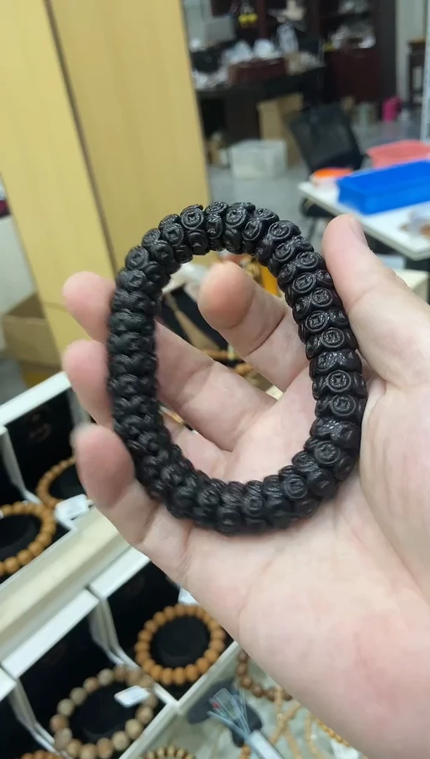 核桃手串/手链紫金鼠雕刻全品钱串子手串卡13