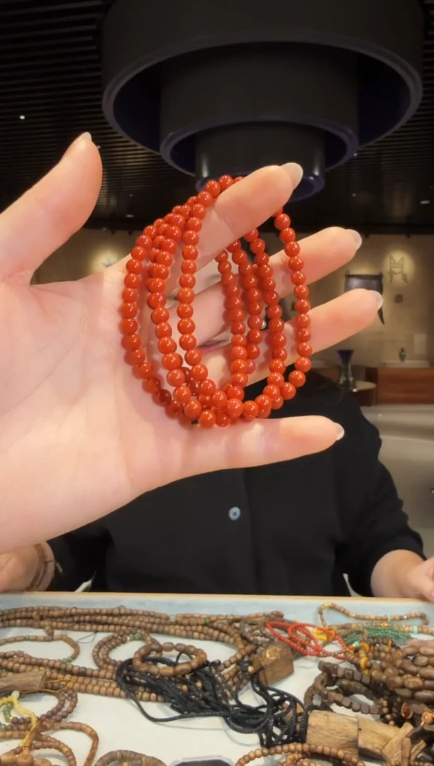 【闪购商品】南红玛瑙手链未镶嵌南红多圈手串