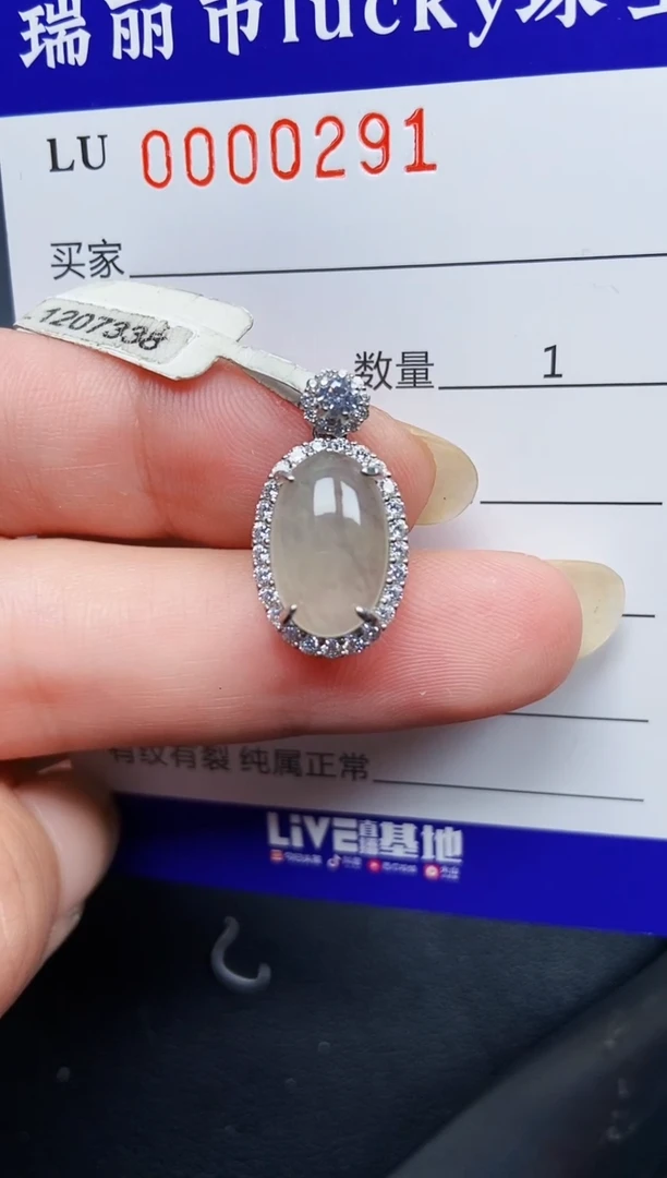 翡翠银S925镶嵌颈饰0291