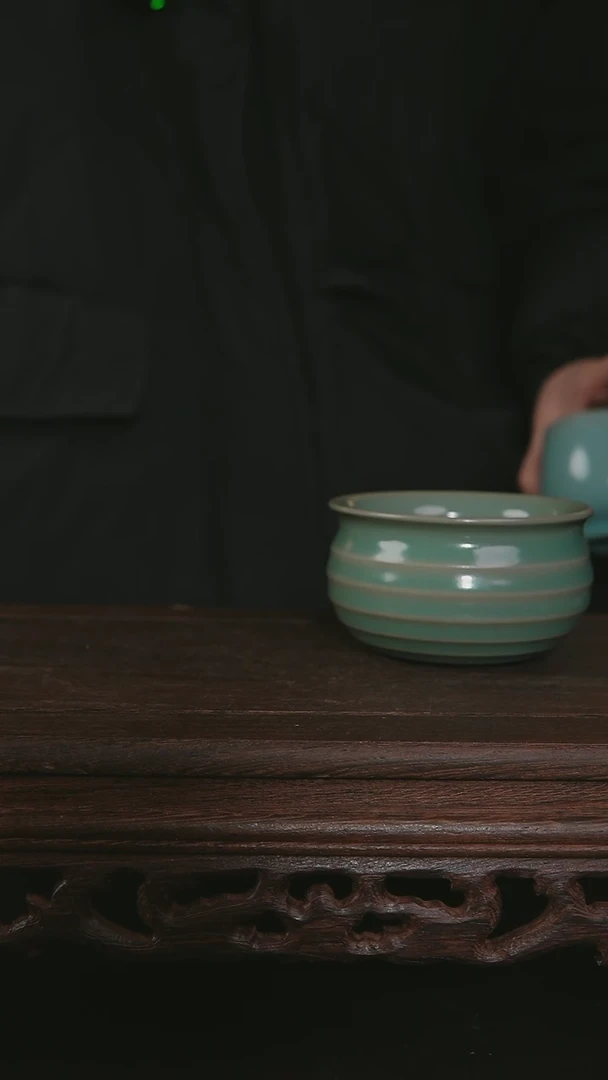 【闪购商品】其他仿古手工青绿炫纹杯