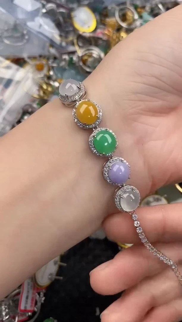 银S925镶嵌戒指翡翠10                  4