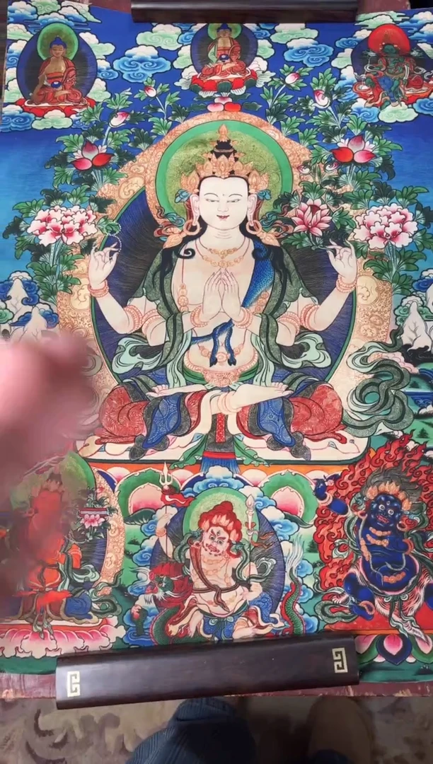 卷轴画龙妹的唐卡tk16